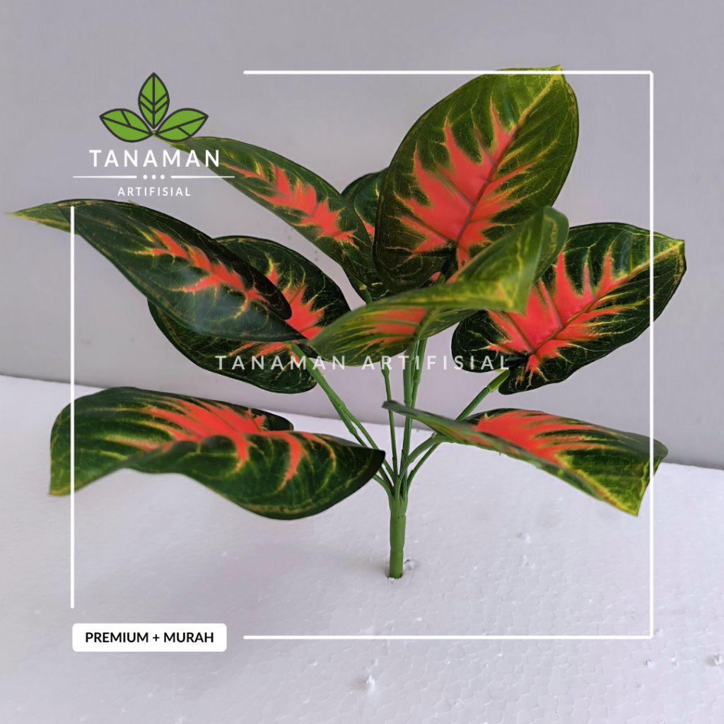 Jual Tanaman Hias Artifisial Pohon Talas Mini Corak Bahan Plastik ...