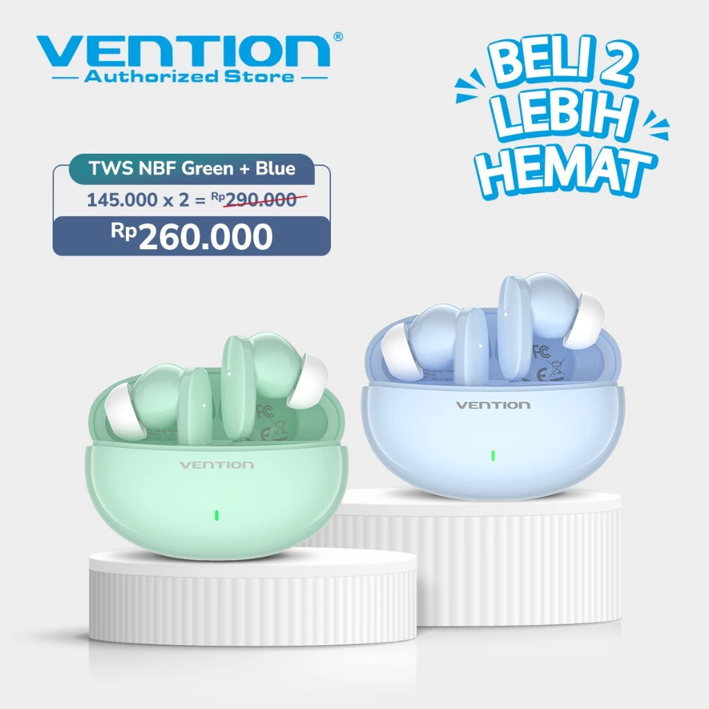 Vention Special Bundling TWS HiFun Series Headset Earphone Wireless Bluetooth for Couple