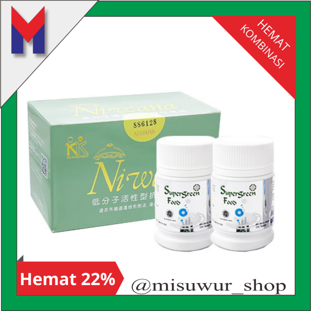Jual Paket Hemat 2 botol Supergreen food / sgf 150 tabs dan Multi ...