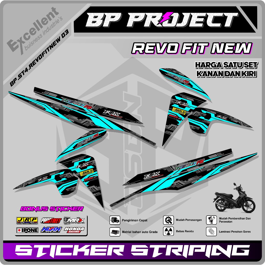 Jual STICKER STRIPING REVO FIT NEW INJEKSI LIST VARIASI BODY DESAIN ...