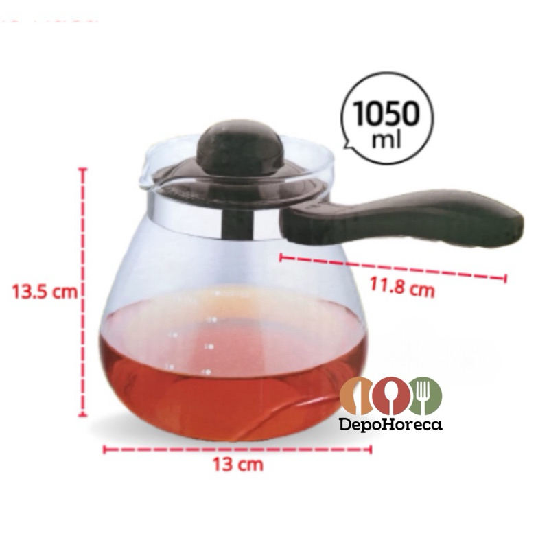 Jual HomeLine Tea And Coffee Pot / Teko Pitcher Kaca Borosilicate Kopi ...