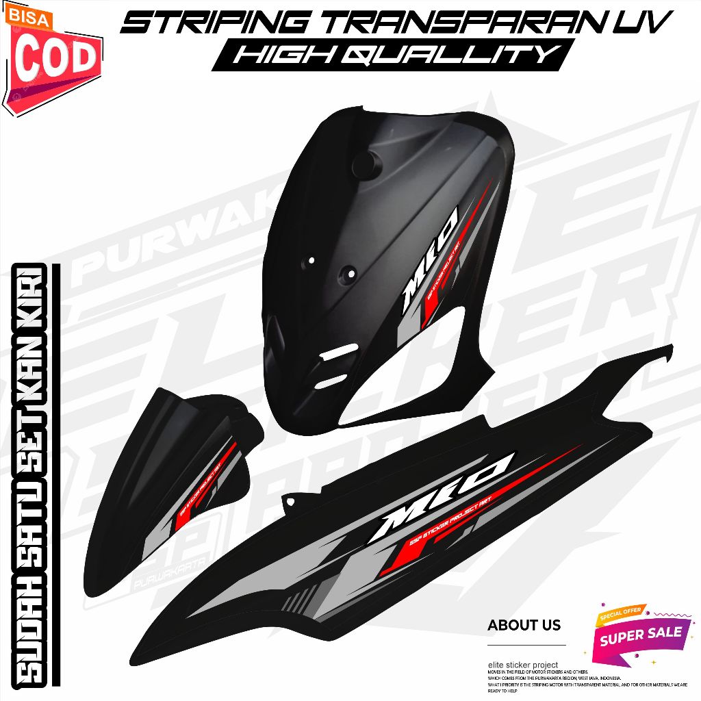 Jual STRIPING VARIASI 50 TRANSPARAN YAMAHA MIO SPORTY /MIO SMILLE ...