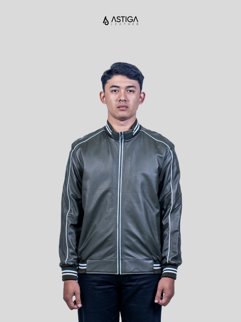 Jual ASTIGA JAKET KULIT RIB LIST | Shopee Indonesia