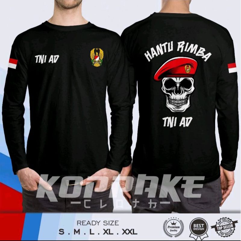 Jual KAOS HANTU RIMBA TNI AD LENGAN PANJANG | Shopee Indonesia