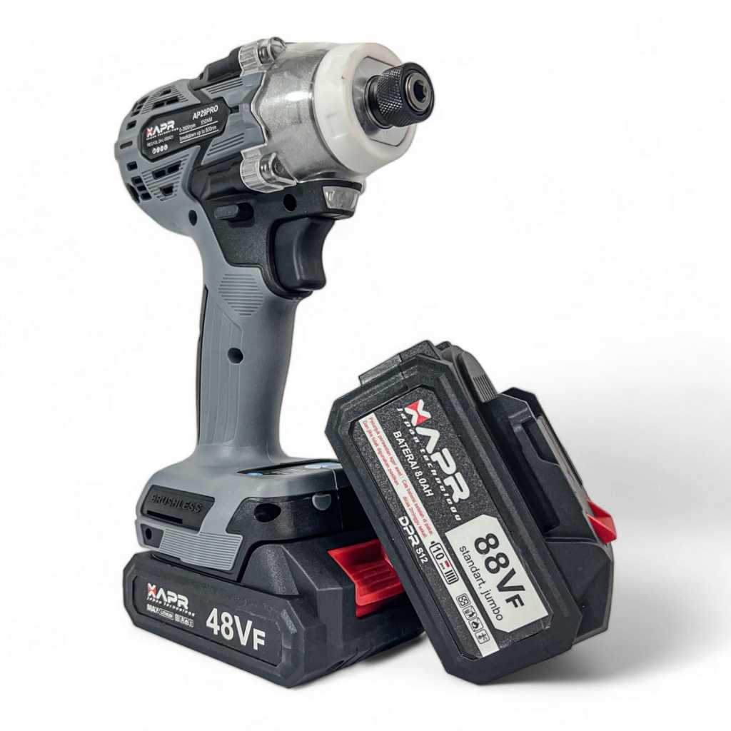 Jual APR raja bor impact driver cordless sekrup AP29PRO 550nm 2baterai ...