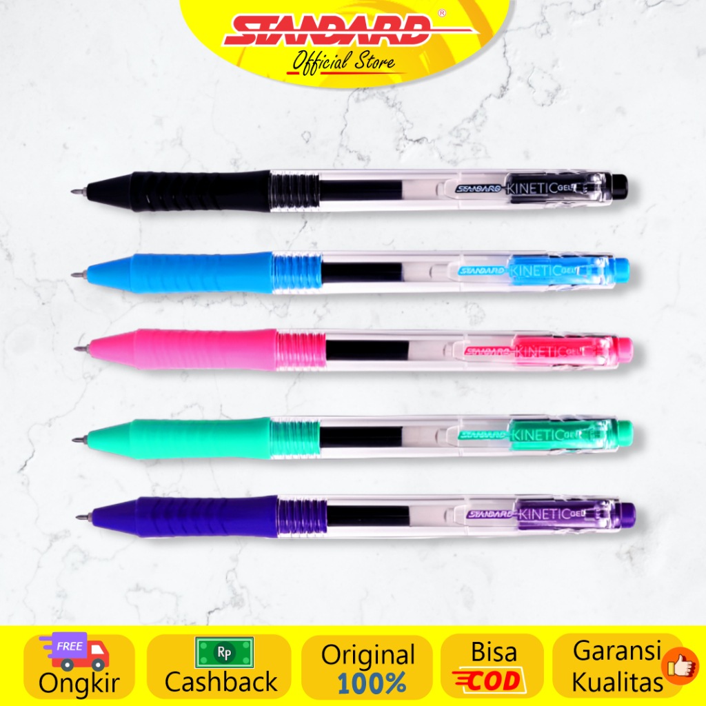 Standard - Pulpen Kinetic 0.38 Gel ( Alat Tulis / Pen / Ballpoint / Pena ) (2)