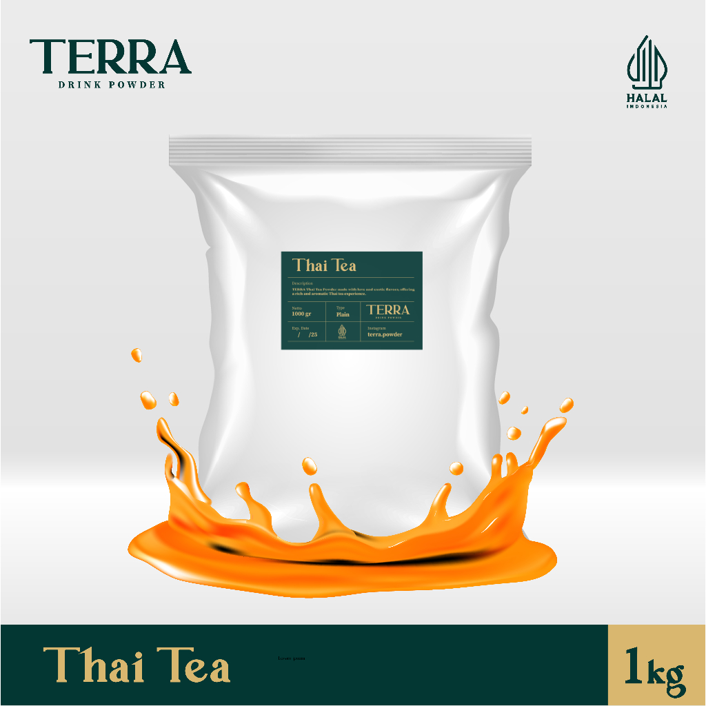 Jual TERRA Thai Tea Plain Powder 1 Kg - Bubuk Minuman Teh Thailand ...