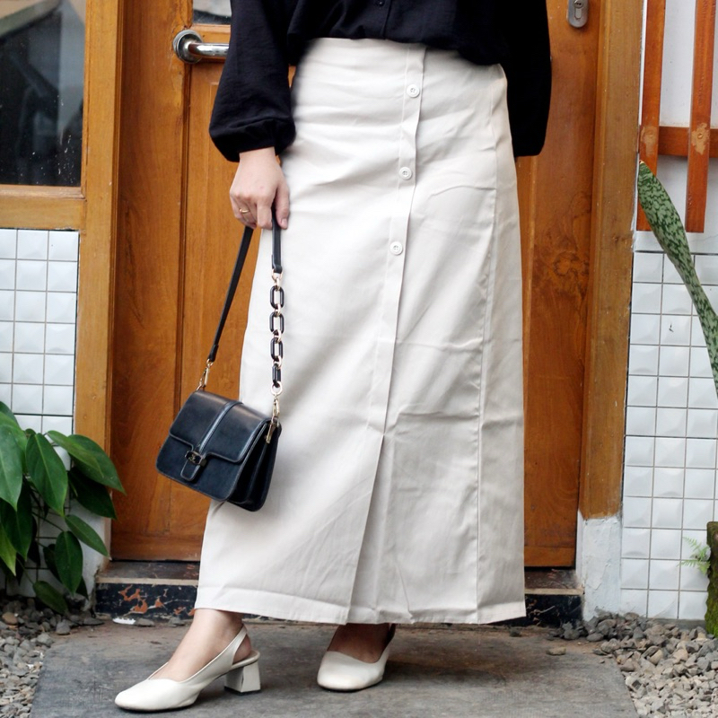 Jual Rok kekinian Rok Luna Skrit Simple Elegant Bahan Twill Combed ...