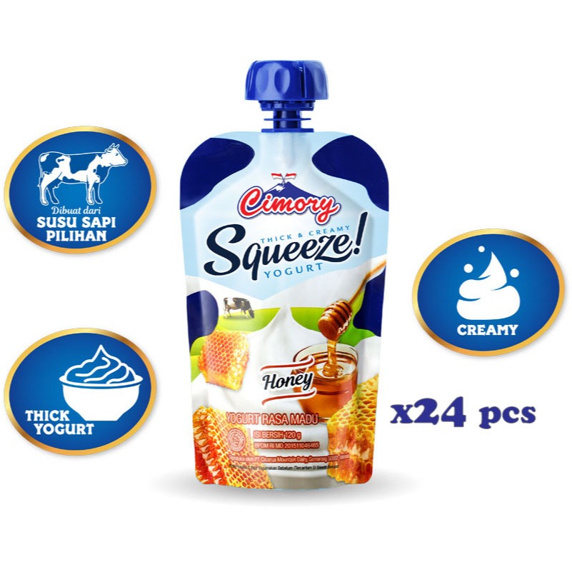 Jual [Box isi 24 pcs] Cimory Yogurt Squeeze 120gr x 24 | Snack Jajanan ...