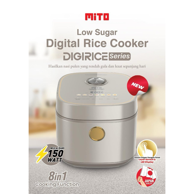 Jual MITO Digital Rice Cooker 1.2 Liter R12 - Rice Cooker Low Sugar ...