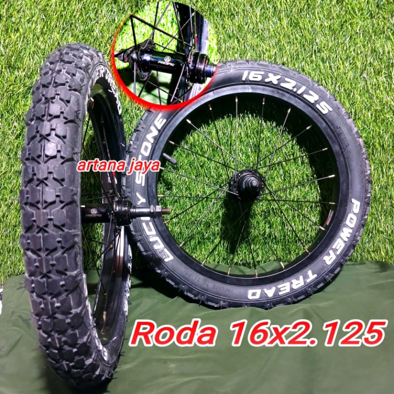 Jual roda sepeda 16 in / wheelset 16 in siap pakai universal sepeda ...
