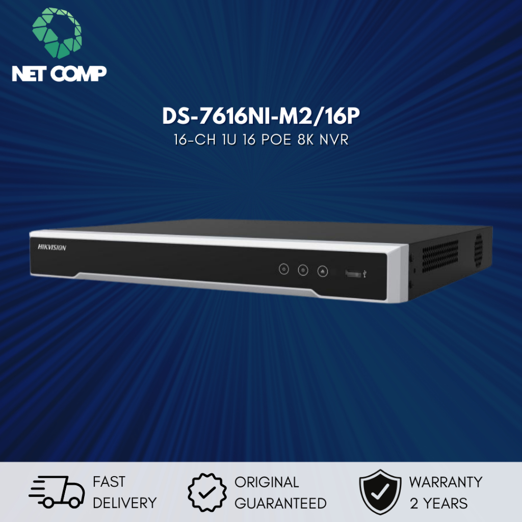 Jual HIKVISION DS-7616NI-M2/16P 16-ch 1U 16 PoE 8K NVR | Shopee Indonesia