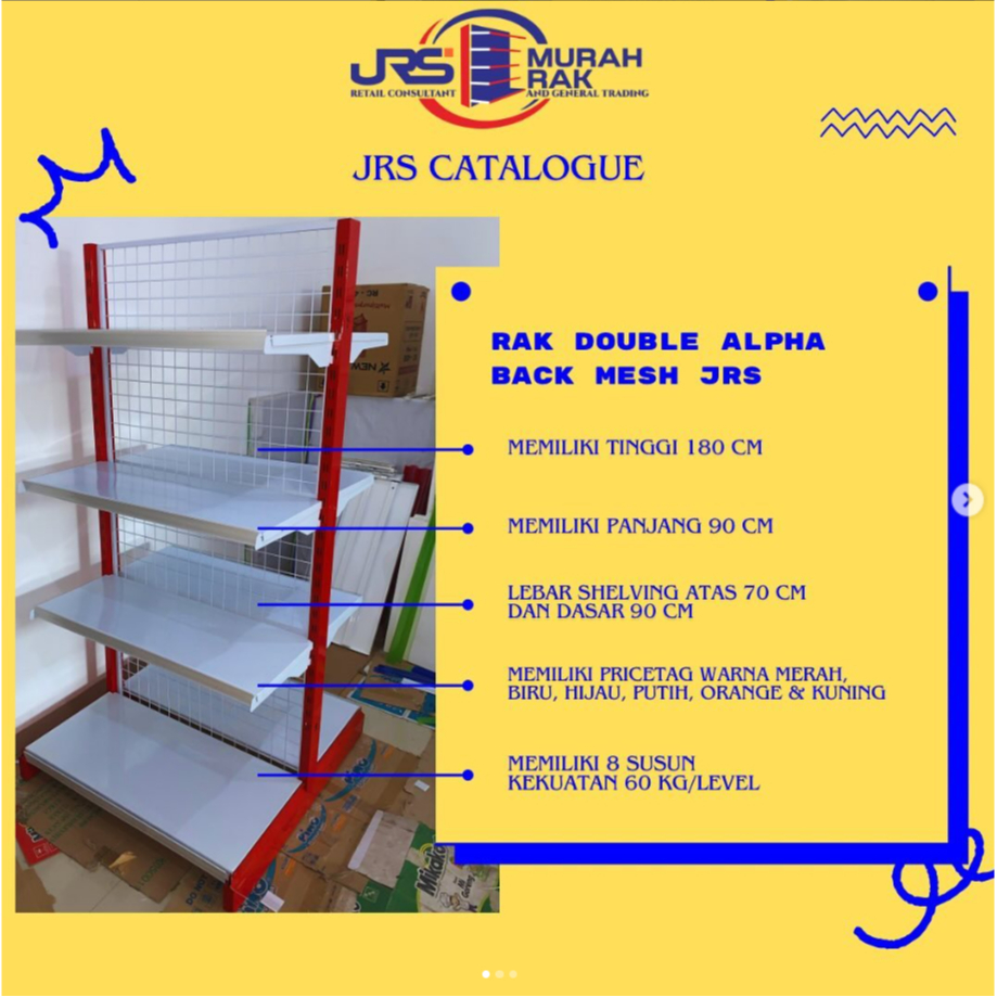 Jual Rak Gondola ALPHA Double 180 CM Display 8 Susun 2 Sisi Minimarket ...
