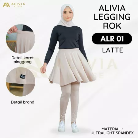 Alivia Legging Rok Olahraga Wanita untuk Jogging, Renang, Sepeda, dan Senam
