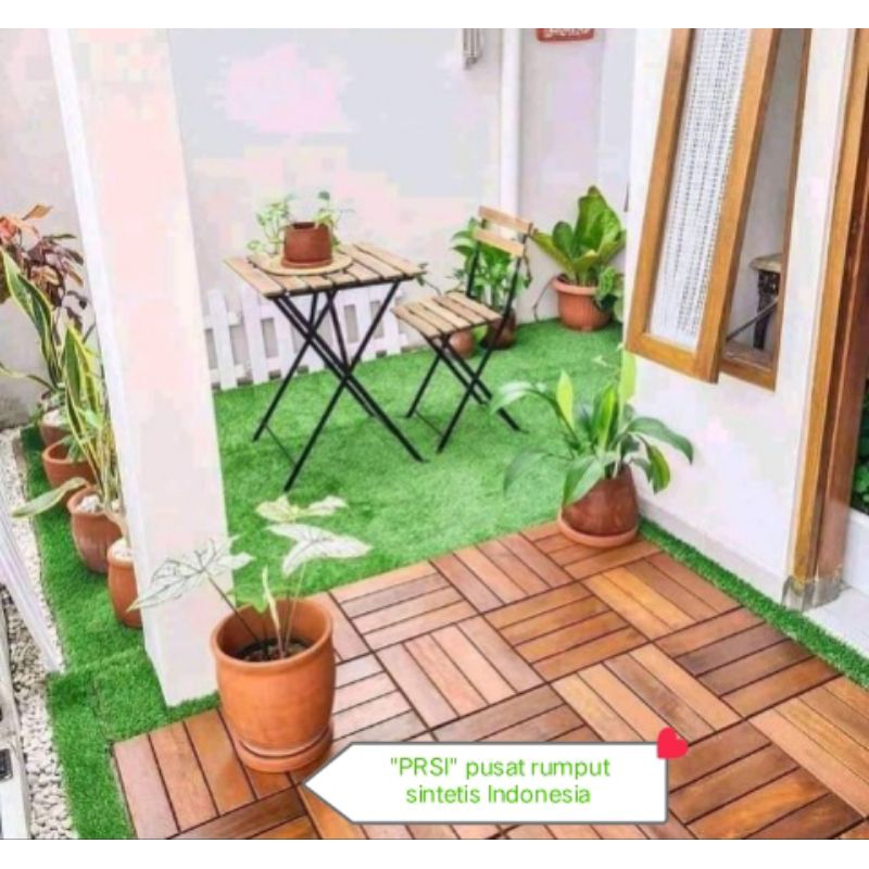Jual decking tile rumput sintetis type swiss // tebal 2,5 cm// 30 cm x ...