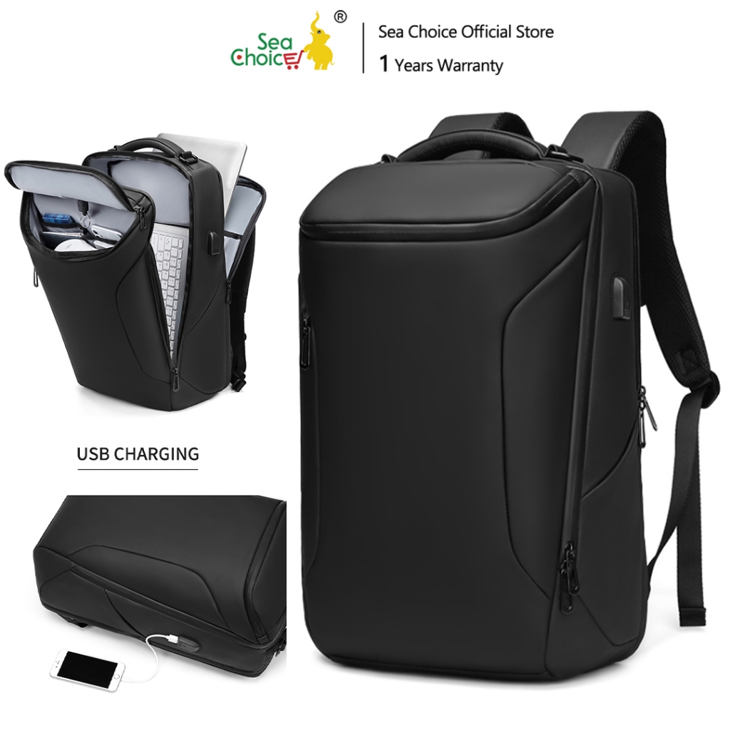 Jual SEA CHOICE Tas Travel Backpack Laptop Bisnis Kain Oxford Hitam ...