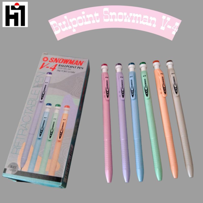 Jual BULPOINT SNOWMAN V-4 / 0.5mm PASTEL COLOUR (1 Pack) | Shopee Indonesia