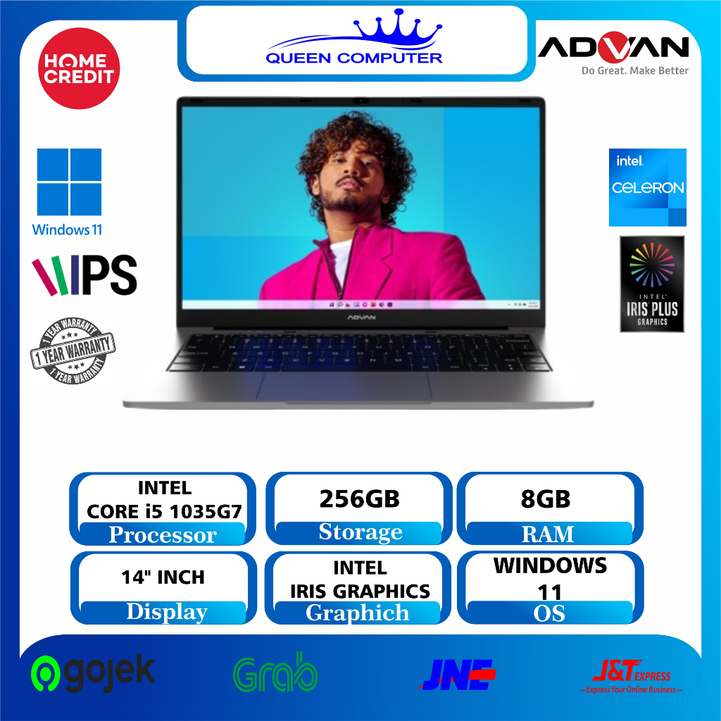 Jual LAPTOP ADVAN WORKPRO Ice Lake-U i5-1035G7 14” FHD IPS 8GB 256GB ...