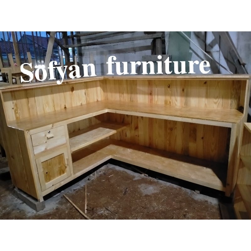 Jual terlaris meja barista cafe / meja warkop / meja bar jati Belanda ...
