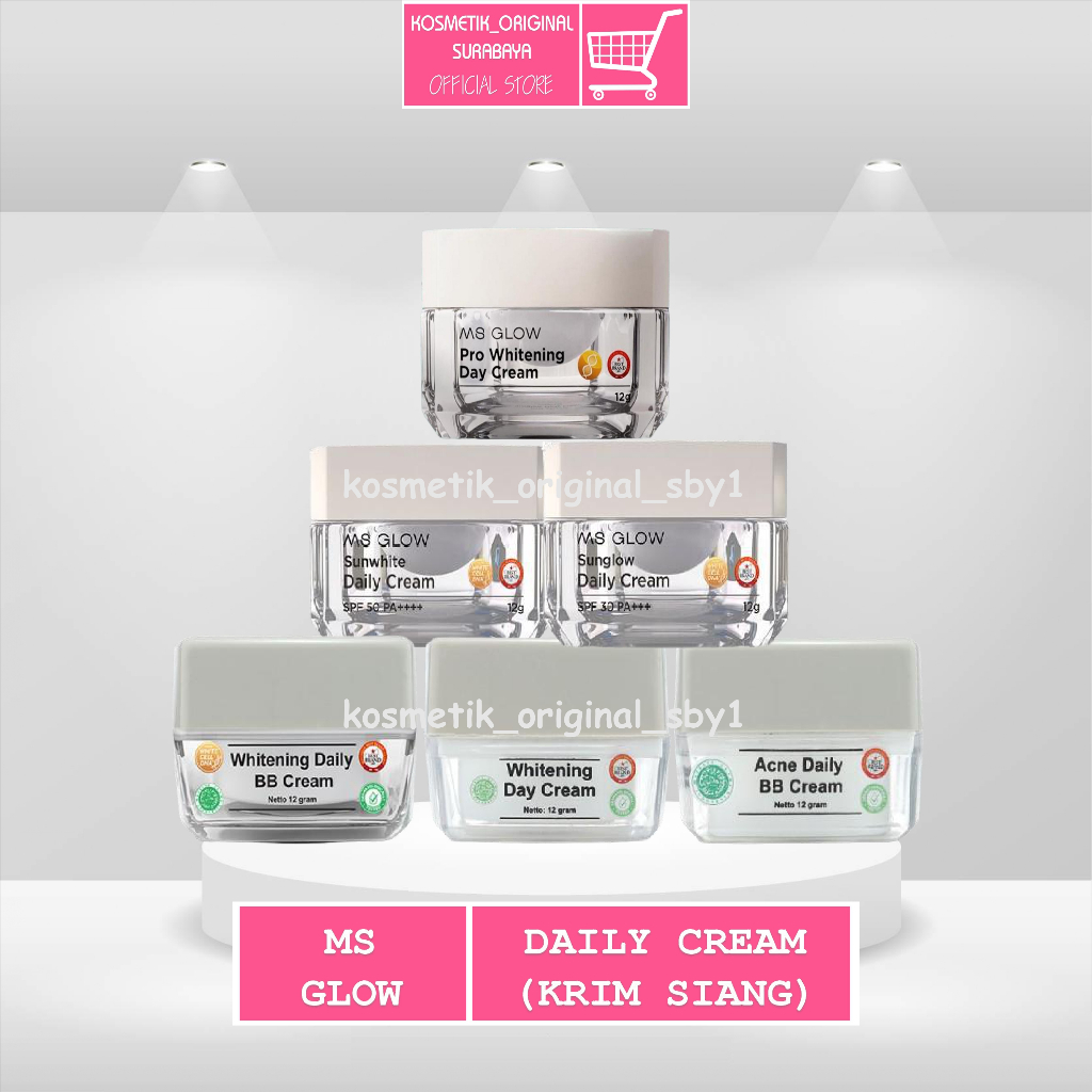 Jual MS Glow Krim Siang Whitening Day Cream / Pro Whitening Day Cream ...