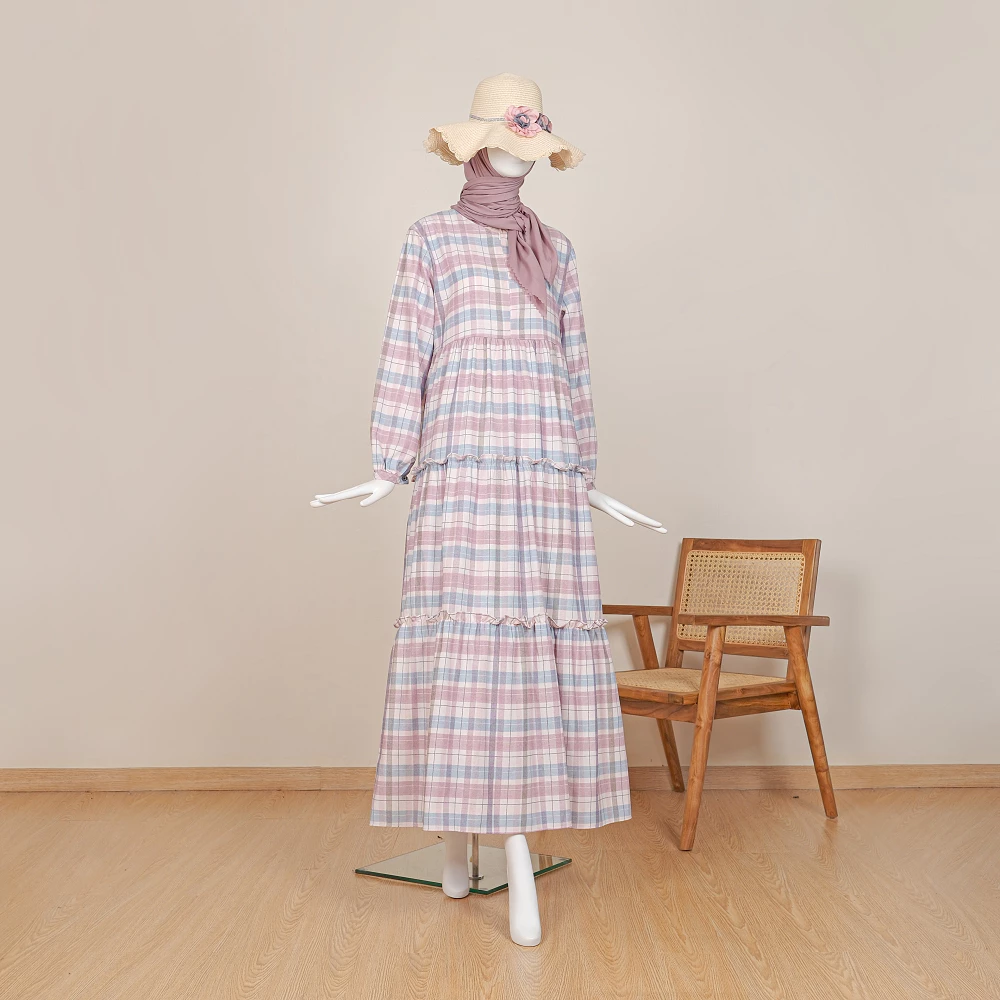 Gamis Katun Oxford Gamis Busui Size S - XL bahan katun oxford adem