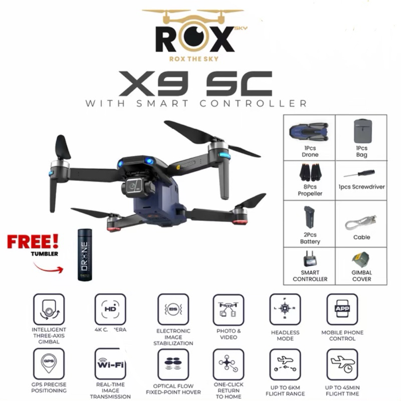 Jual READY STOCK!!! DRONE ROX X9 SC KF104 MAX2 WITH SMART CONTROLLER ...