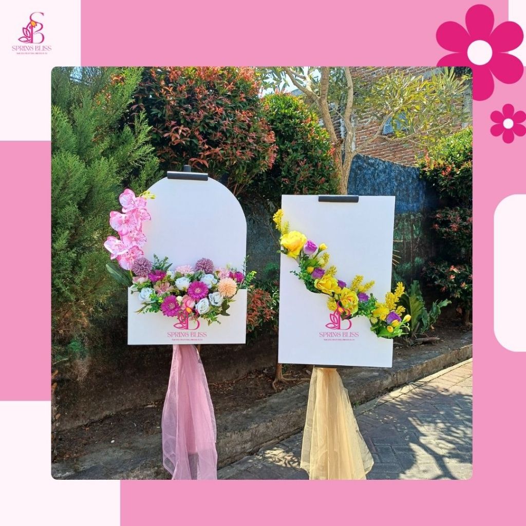 Jual flower sign box/Papan karangan bunga/ Wellcome Sign wedding/PVC ...