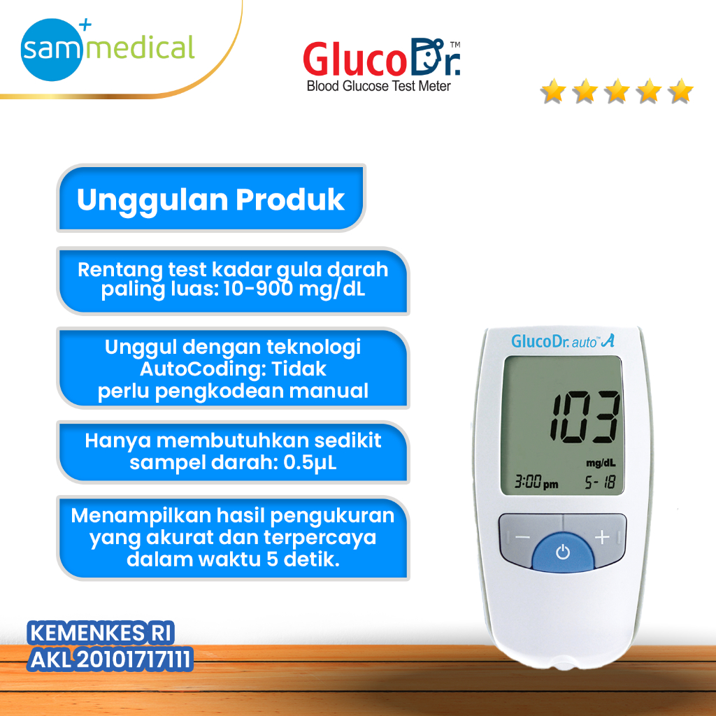 Jual Gluco Dr. Auto Blood Glucose Meter + Strip | Shopee Indonesia