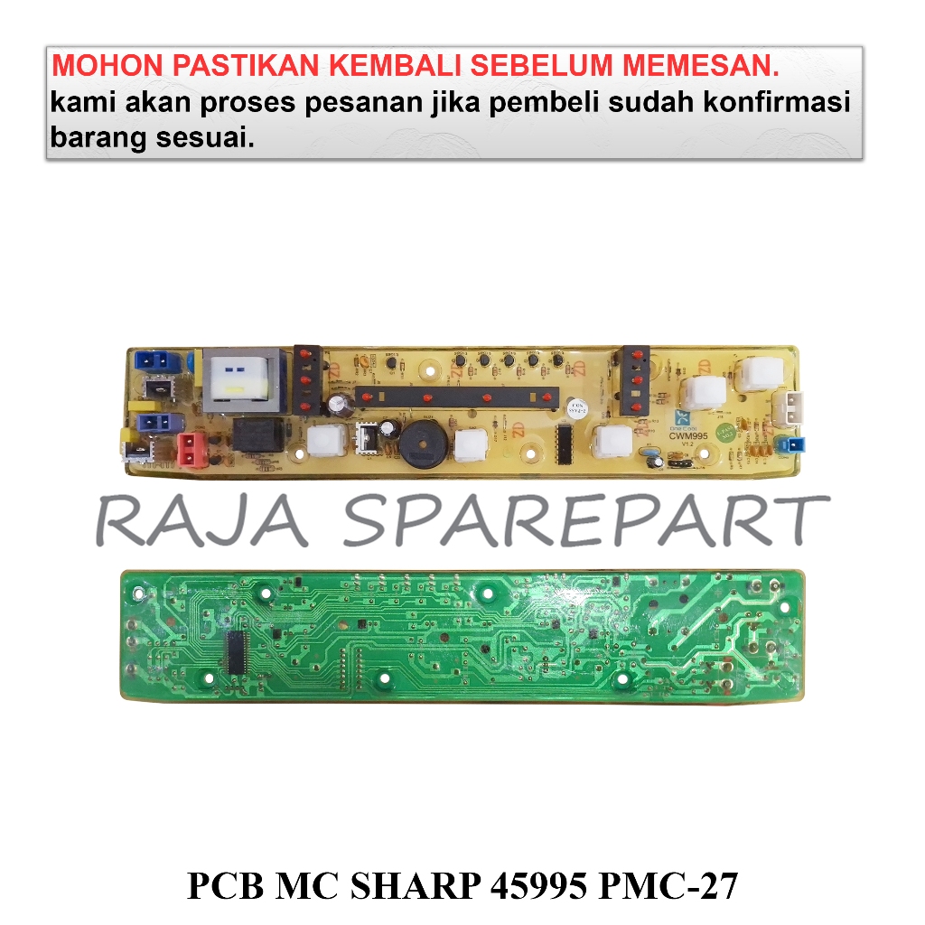 Jual PMC-27 PCB SHARP / MODUL MESIN CUCI / PCB MESIN CUCI SHARP 45995 ...