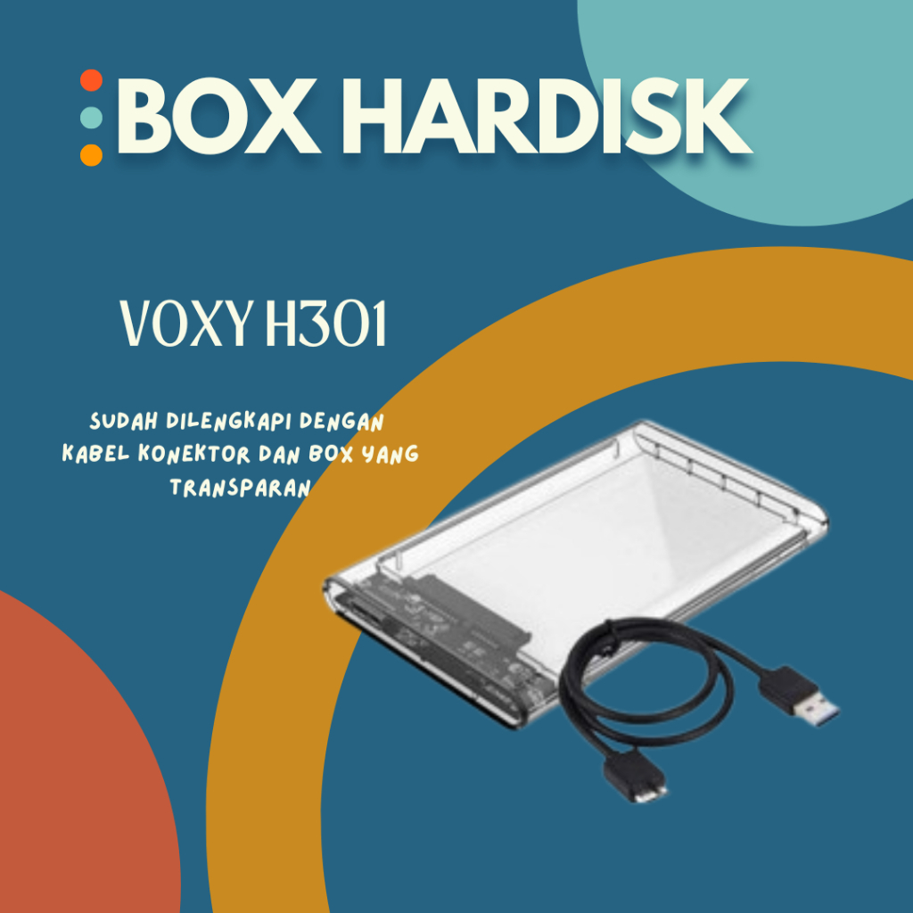 Jual BOX HARDISK VOXY H301 TRANSPARAN/BENING | Shopee Indonesia