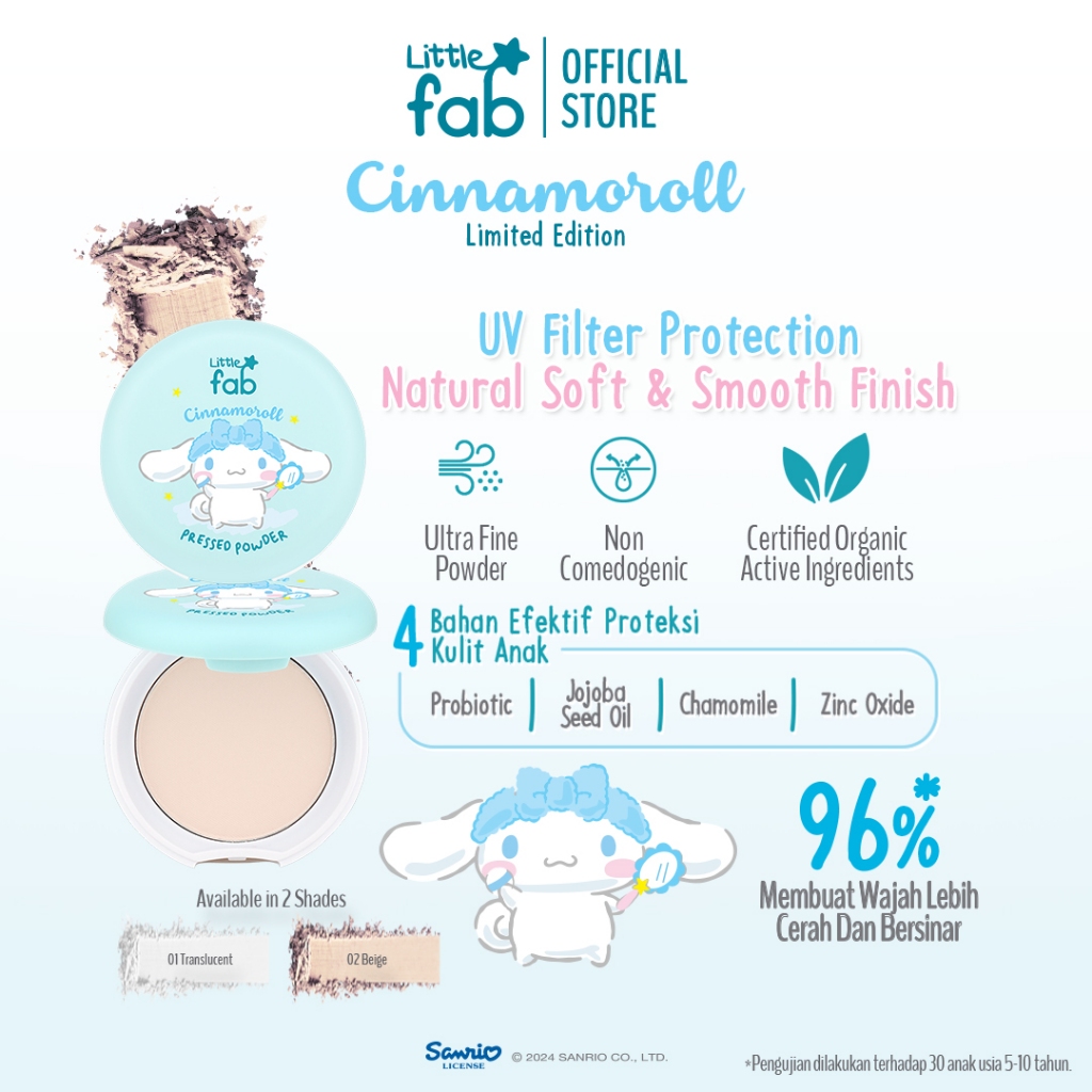 Jual Little Fab Kids - Pressed Powder | Limited Edition Cinnamoroll ...