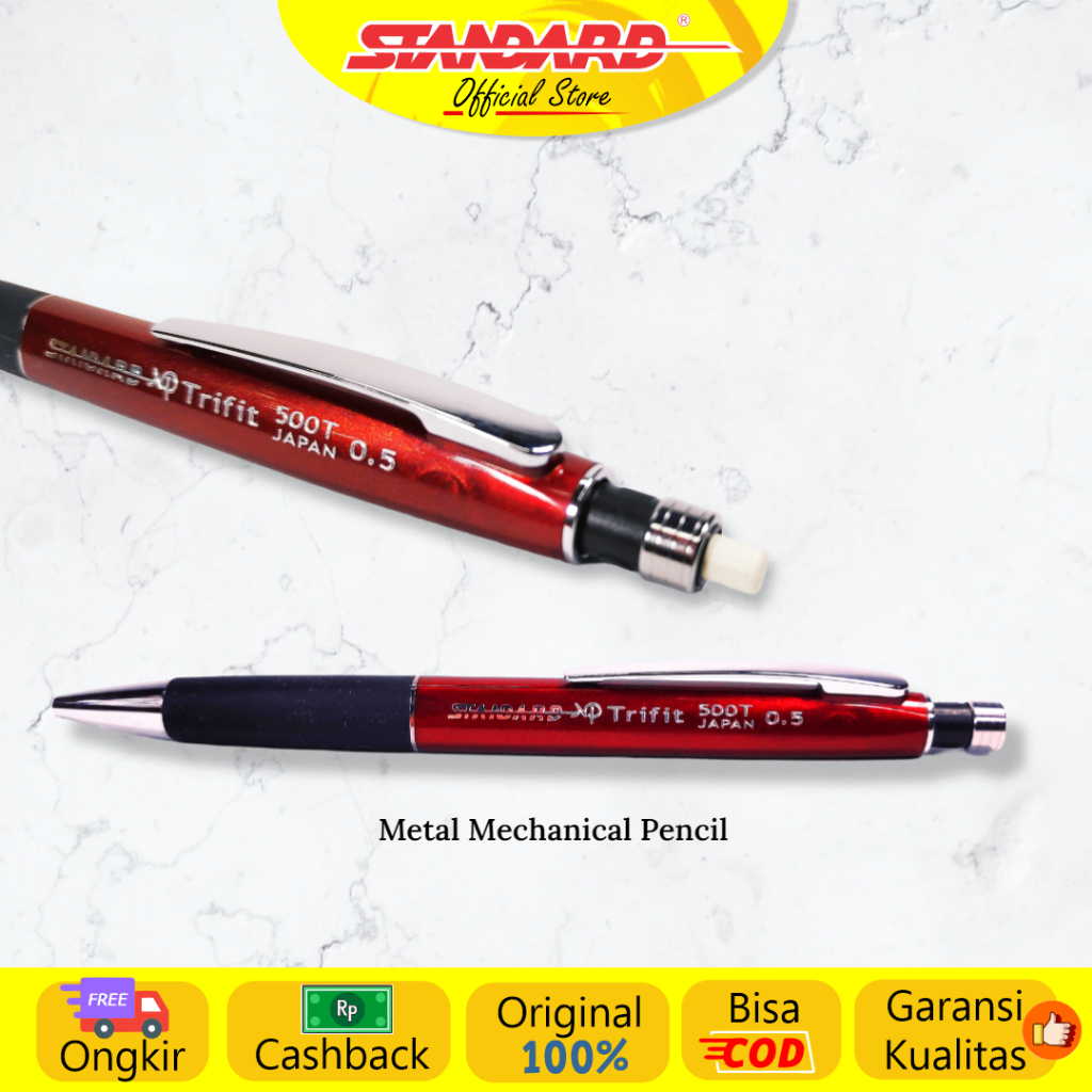 Standard - MP Trifit Black 0.5 / 0.7 / Double Knock 0.7 ( Mekanik Pencil / Pensil Mekanikal ) (2)