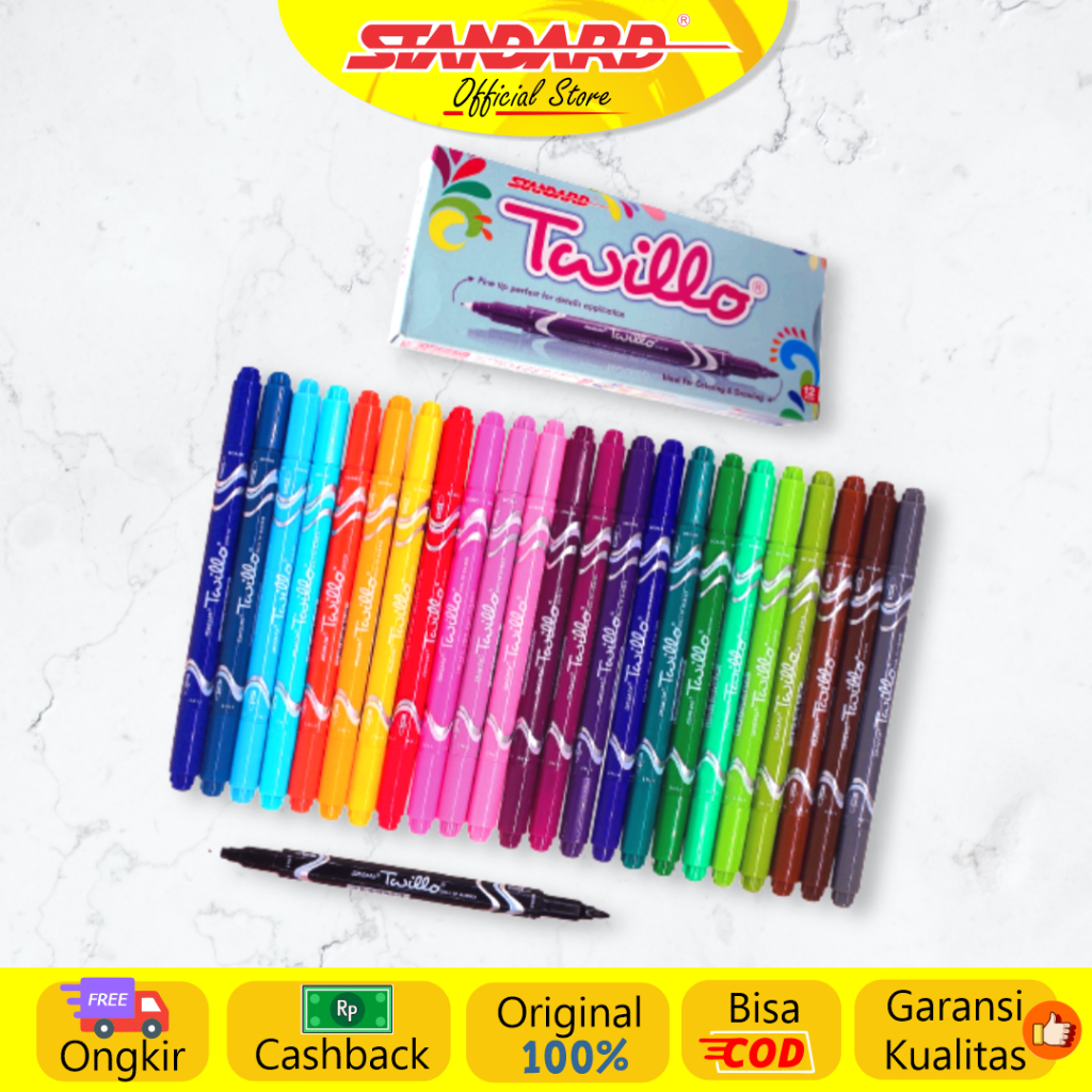 Standard  - Twillo Dualtip Marker ( Spidol Dualtip )