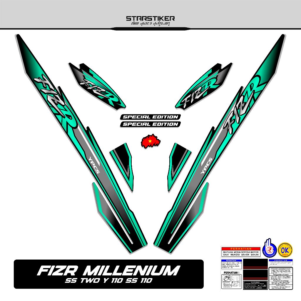 Jual Striping F1zr Motif 61/ Fiz R / Sticker Fizr / Z / Ss Two / Y110 ...