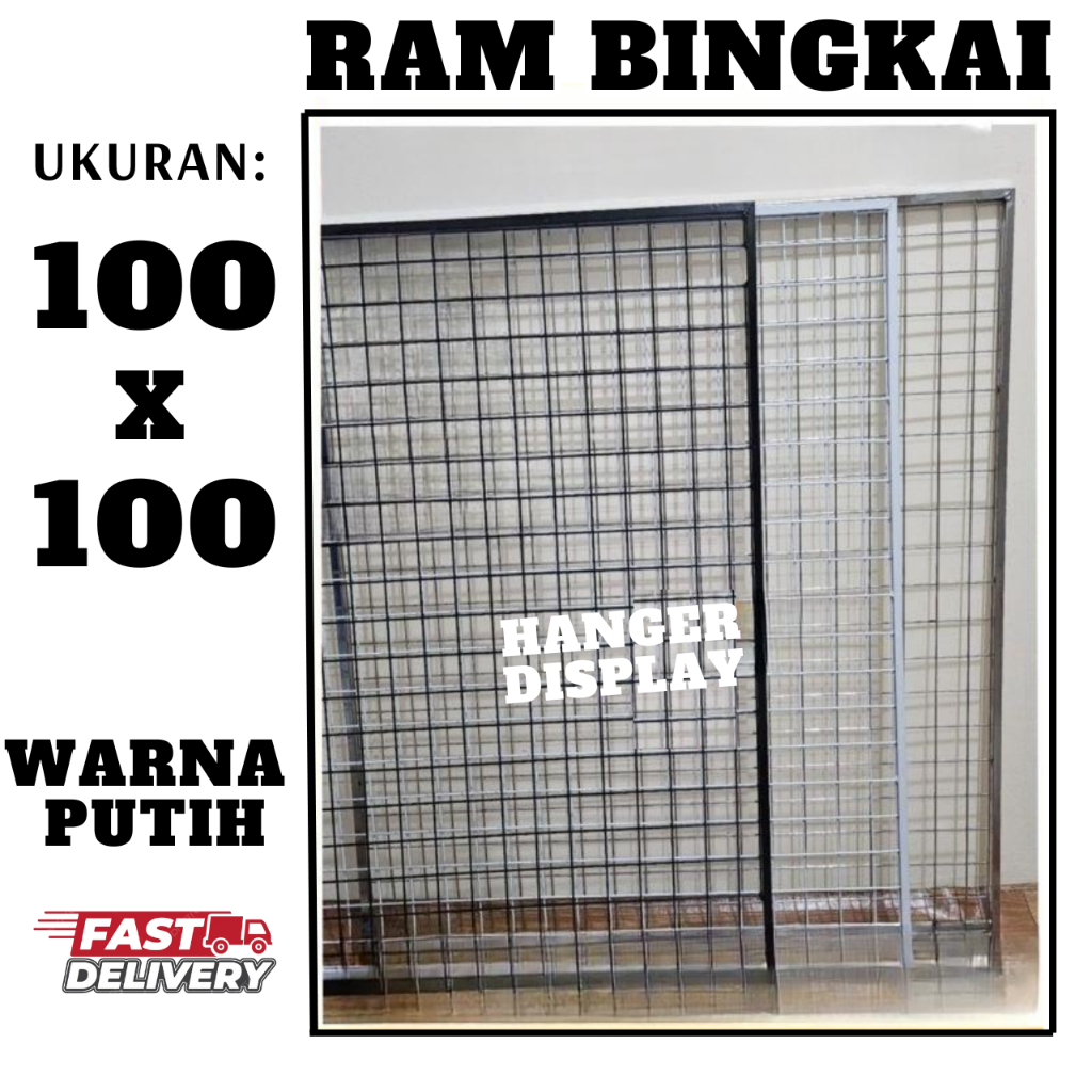 Jual Ram Aksesoris Bingkai Besi Tebal 100 x 100 cm Display Rak Gantung ...