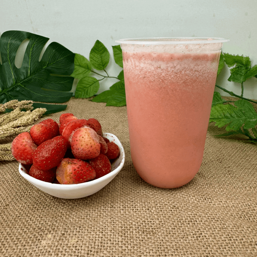 Jus Buah Stroberi Asli (Bisa Note : Tanpa Gula) 1 Cup | Asih Sadulur Mart