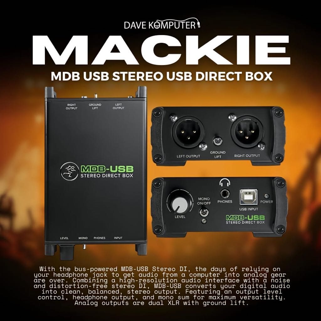 Jual Mackie MDB-USB / MDB USB Stereo USB Direct Box | Shopee Indonesia