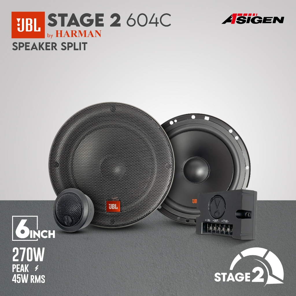 JBL STAGE2 604C 6.5 Inch 2-way 45W/270W Component Speaker System Original JBL Ma - Foto 8