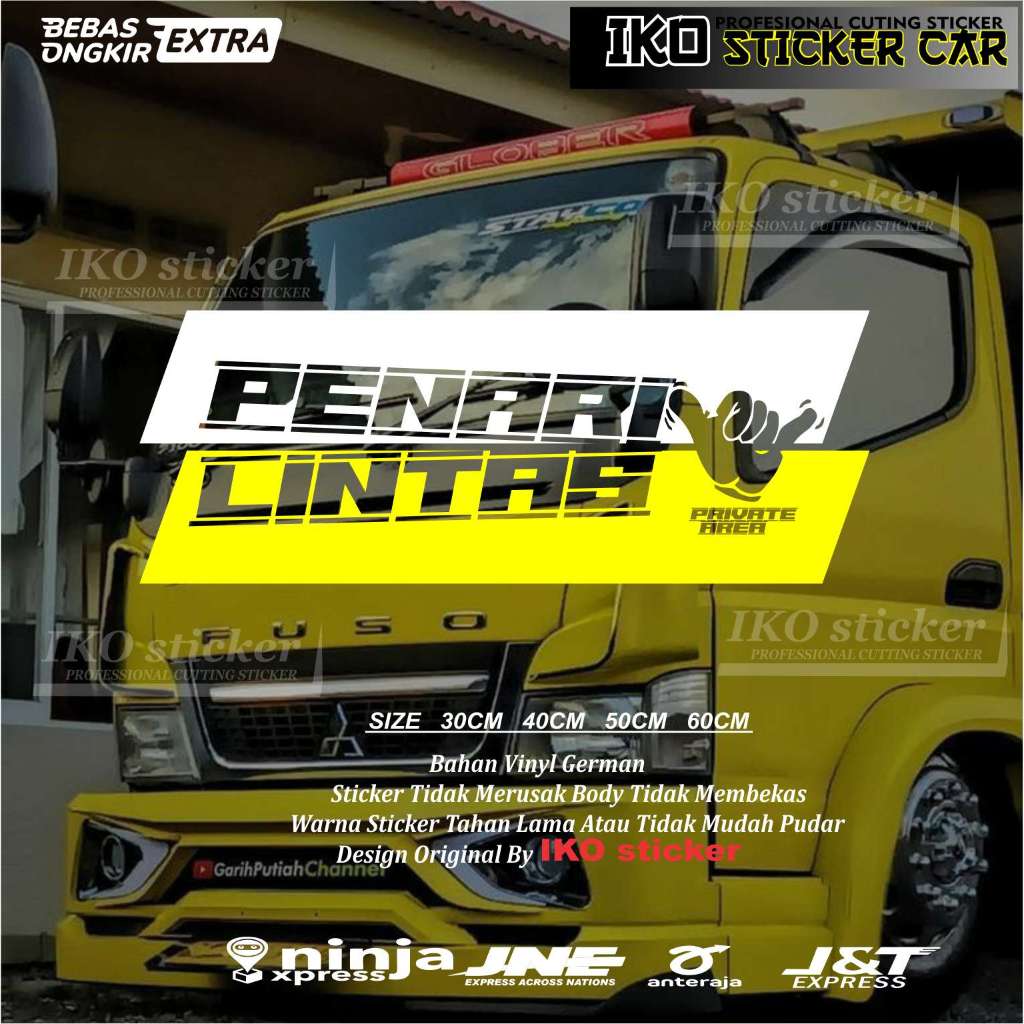 Jual IKO STICKER KACA MOBIL FOR TRUCK DAN PICK UP TULISAN 