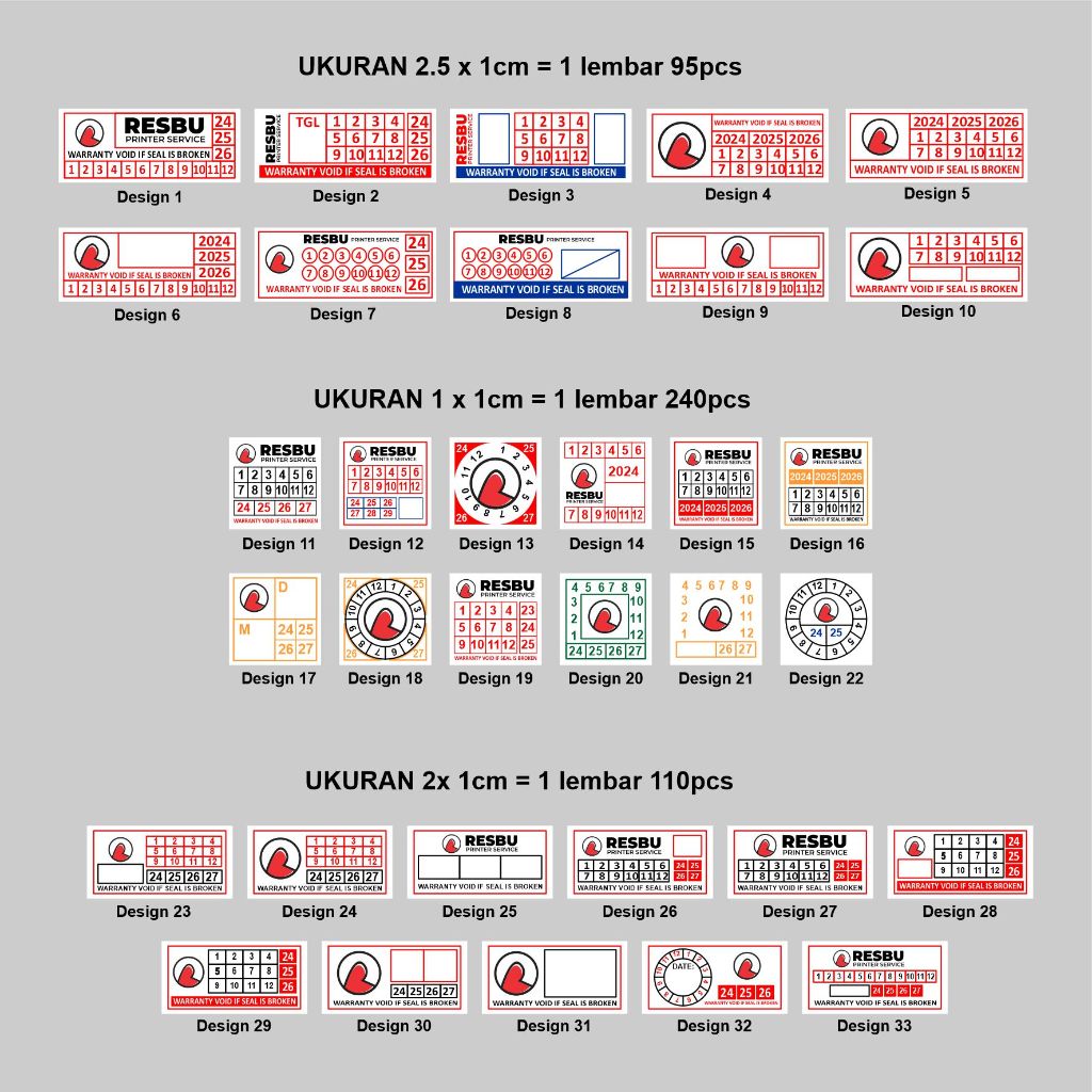 Jual TERMURAH STICKER SEGEL GARANSI / STICKER SERVICE / STICKER PECAH ...