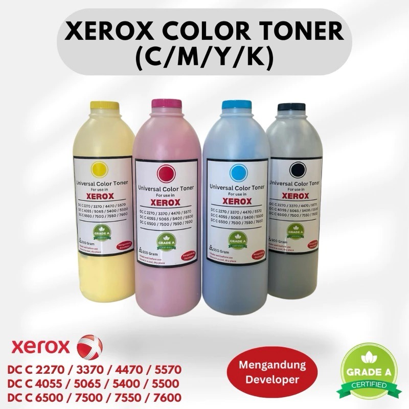 Jual TONER WARNA XEROX CMYK UNIVERSAL (Mengandung Developer) | Shopee ...