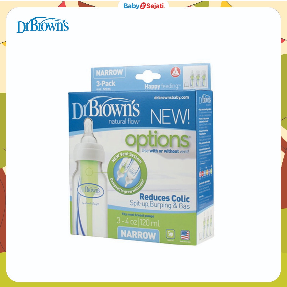 Jual Dr Brown's Natural Flow Standard Neck Feeding Bottle 120 ml - Main Image