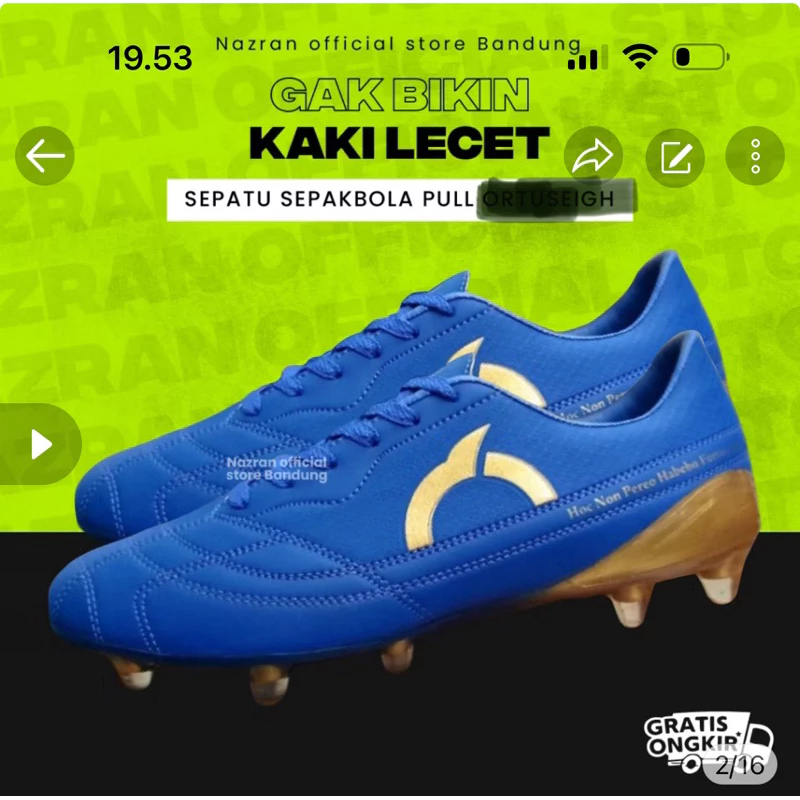 Sepatu Bola Ortus Pria Bonus Kaos Kaki Deker