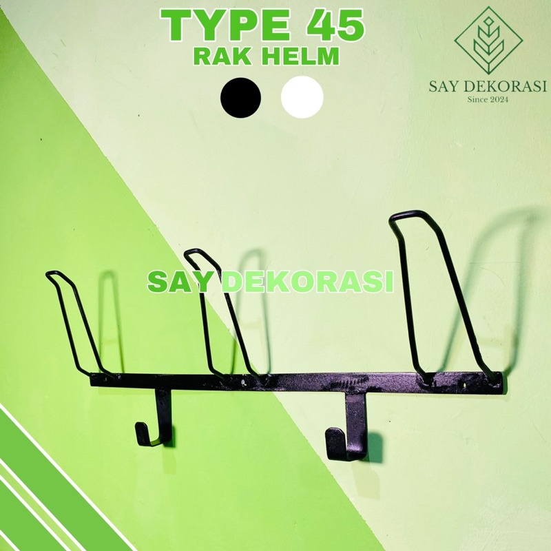 Jual SAY DEKORASI TYPE 45 Rak Gantungan Helm Susun Dinding 3 Simpel ...
