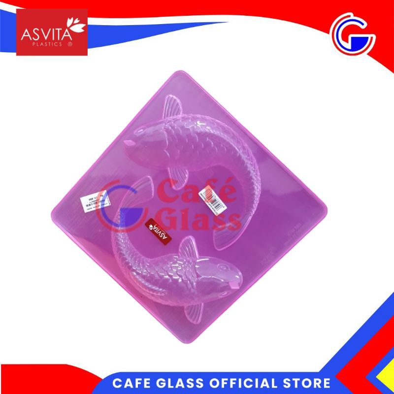 Asvita Cetakan Puding Ikan Koi Besar (Ktm852) - Cetakan Agar Jelly Puding Plastik Tebal Karakter - Tahan Panas & Anti Lengket