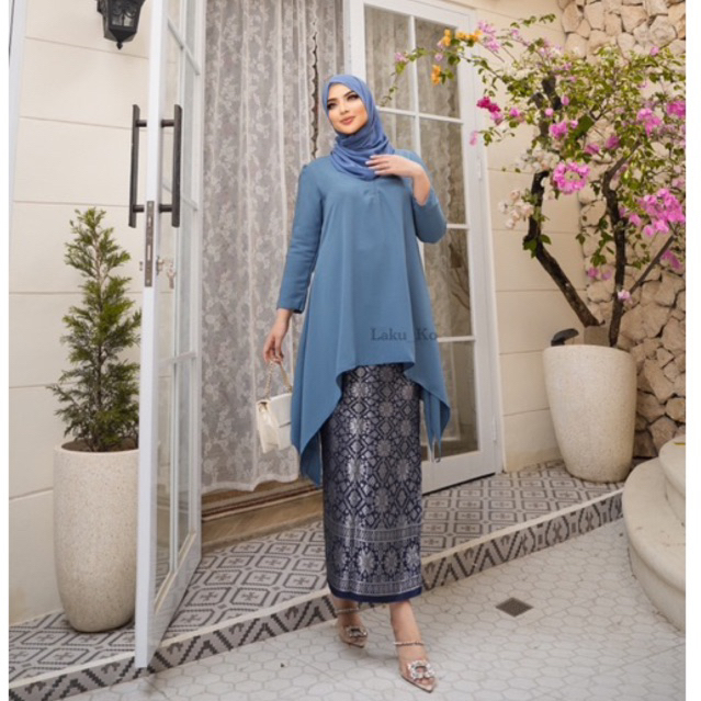Jual Laku_Ko One Set Baju Kurung Melayu Rok Lilit / One Set Baju Kurung ...