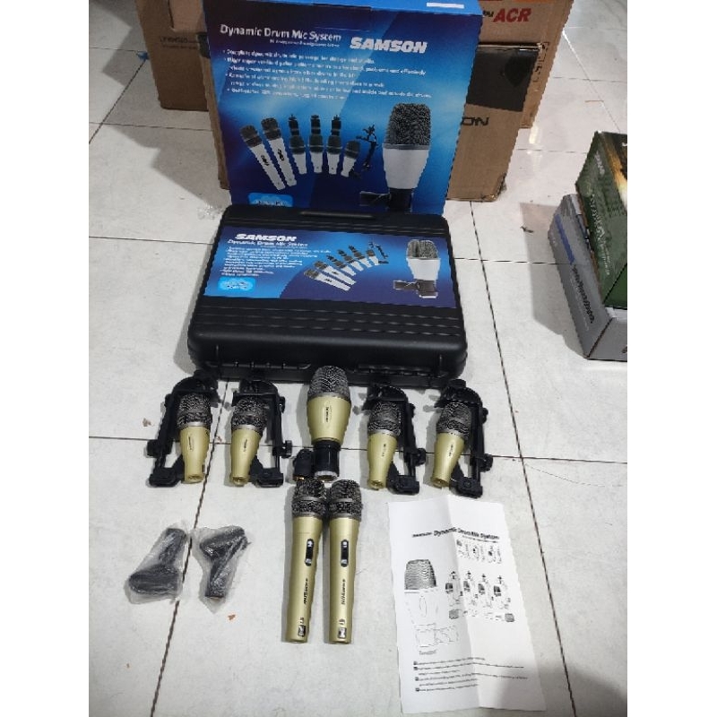 Jual Mic Drum Kabel Samson DMK 7 kit DMK7 kit Mic Drum Samson DMK7 ...