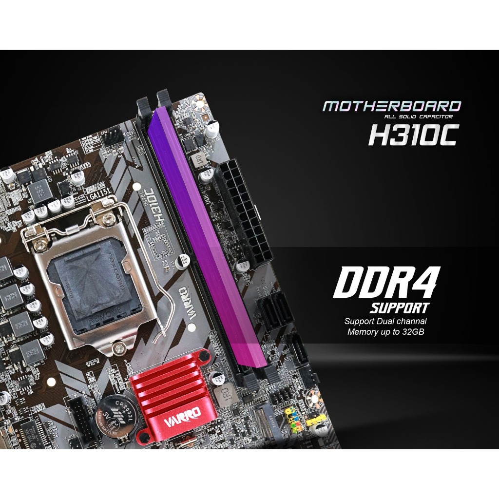 Jual Motherboard H310C Varro LGA 1151 Support Core i3/i5/i7 Generasi 6 ...