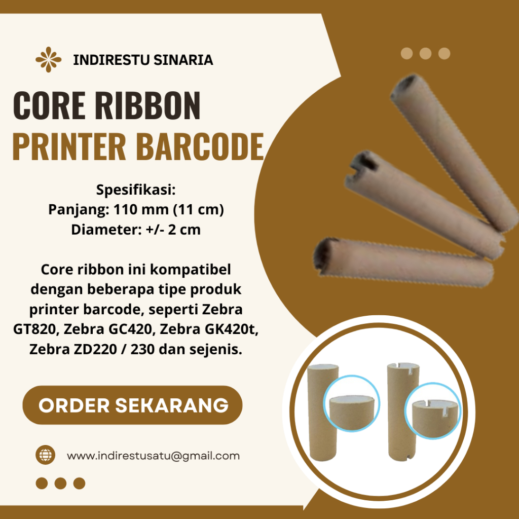 Jual CORE RIBBON PRINTER BARCODE, BATANG RIBBON, INTI RIBBON | Shopee ...