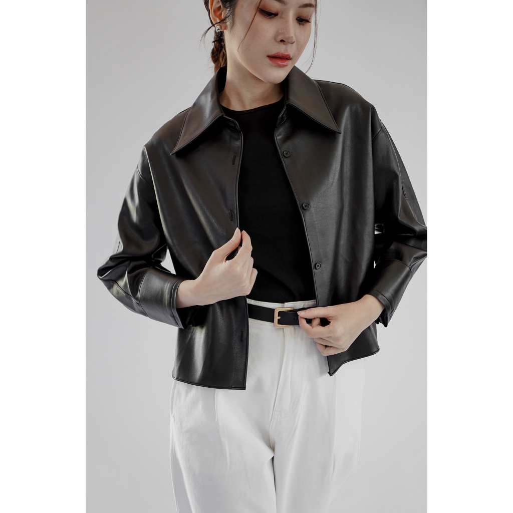 Jual TKD - Spring Leather Jacket | Shopee Indonesia